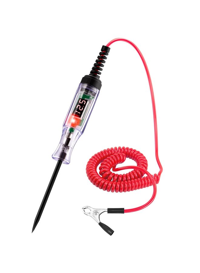 LAMAY Test Light Automotive 5-90V Digital LED Circuit Tester with Voltage Display, Auto Bidirectional Voltage Tester, Electric Test Pen with Extended Spring Wire & Probe - Image 1